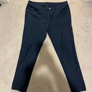 Lululemon Navy ABC Slim-Fit Pant 32" Warpstreme Men's 34" Waist